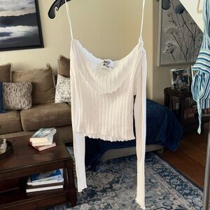 Princess Polly White Long Sleeve Top